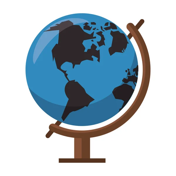 Monde globe terrestre symbole vectoriel illustration — Image vectorielle
