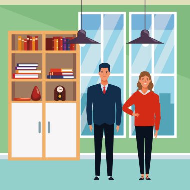 illüstrasyon karakter karikatür vektör çift