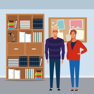 illüstrasyon karakter karikatür vektör çift