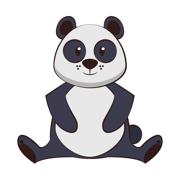 Panda Wildlife schattige dieren cartoon — Stockvector