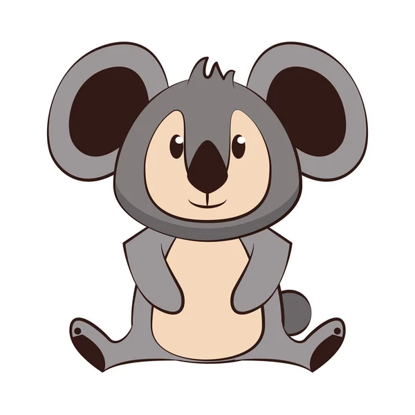 Koala Tierwelt niedlicher Animal Cartoon — Stockvektor