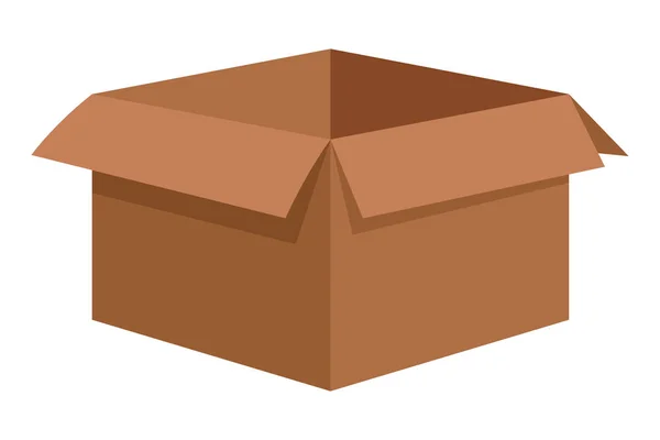 Картонна коробка порожня іконка мультфільм — стоковий вектор