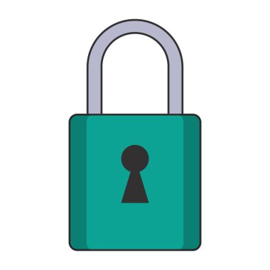 Asma kilit güvenlik simgesi izole