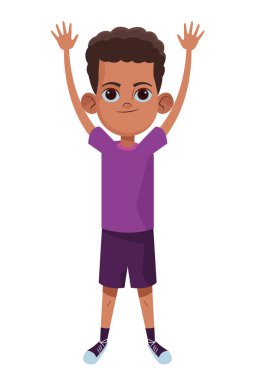 küçük çocuk avatar çizgi film karakteri