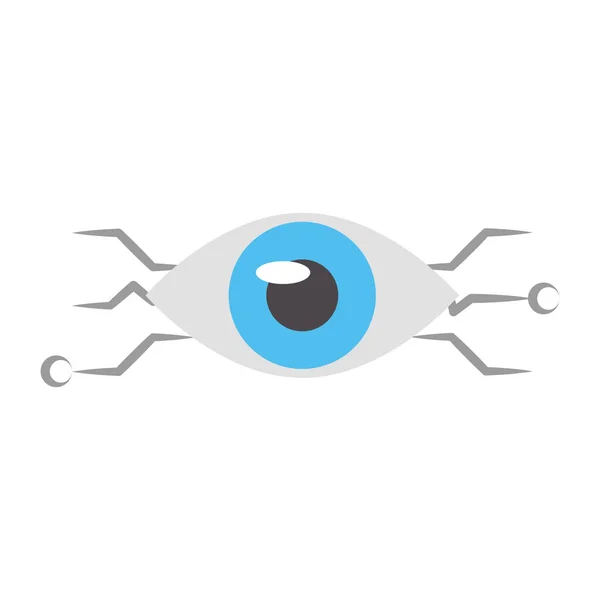 Bionic olho tecnologia símbolo Vector ilustração — Vetor de Stock
