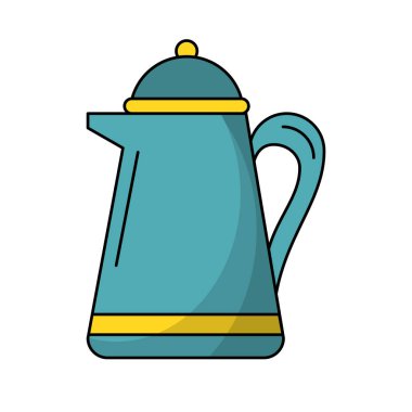 İçecek su ısıtıcısı porselen kavanoz izole