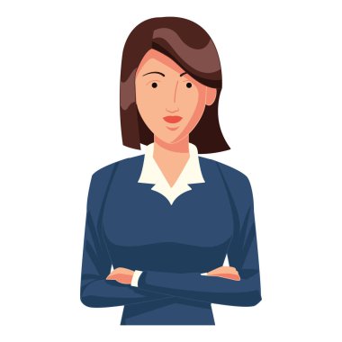 iş kadını avatar çizgi film karakter profil resmi