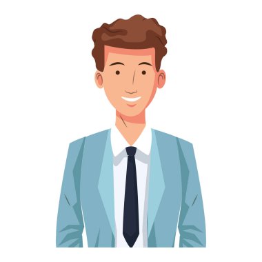 işadamı avatar çizgi film karakter profil resmi