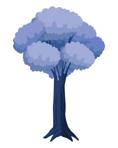 Yapraklı ve renkli ağaç simgesi — Stok Vektör