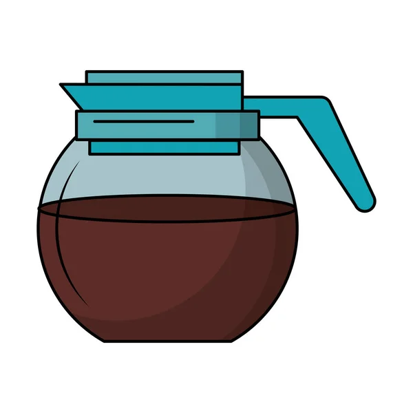 Macchina per il caffè vetro bollitore — Vettoriale Stock
