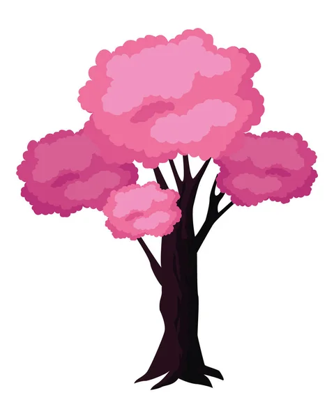 Ícone de árvore folhosas e coloridas — Vetor de Stock