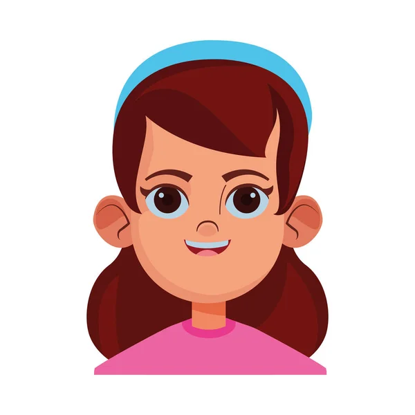 Pequena criança avatar imagem de perfil — Vetor de Stock