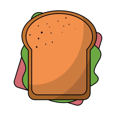 Sandviç snack topview gıda izole