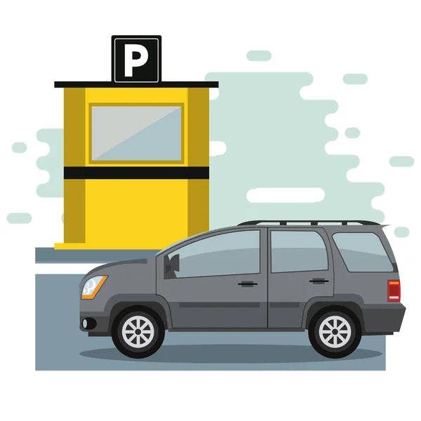 Zona de aparcamiento — Vector de stock
