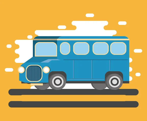 Servicio de transporte público en autobús — Vector de stock
