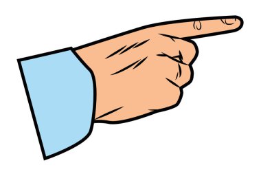 Pop art el izole işaret