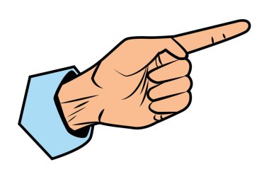 Pop art el izole işaret