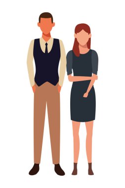 çift ​​karikatür aşk