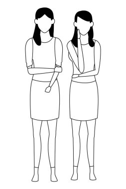 rahat insanlar karikatür siyah ve beyaz