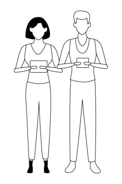 aşk çift karikatür siyah beyaz