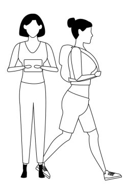 rahat insanlar karikatür siyah ve beyaz