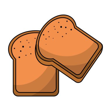 Ekmek dilimlenmiş buğday gıda izole