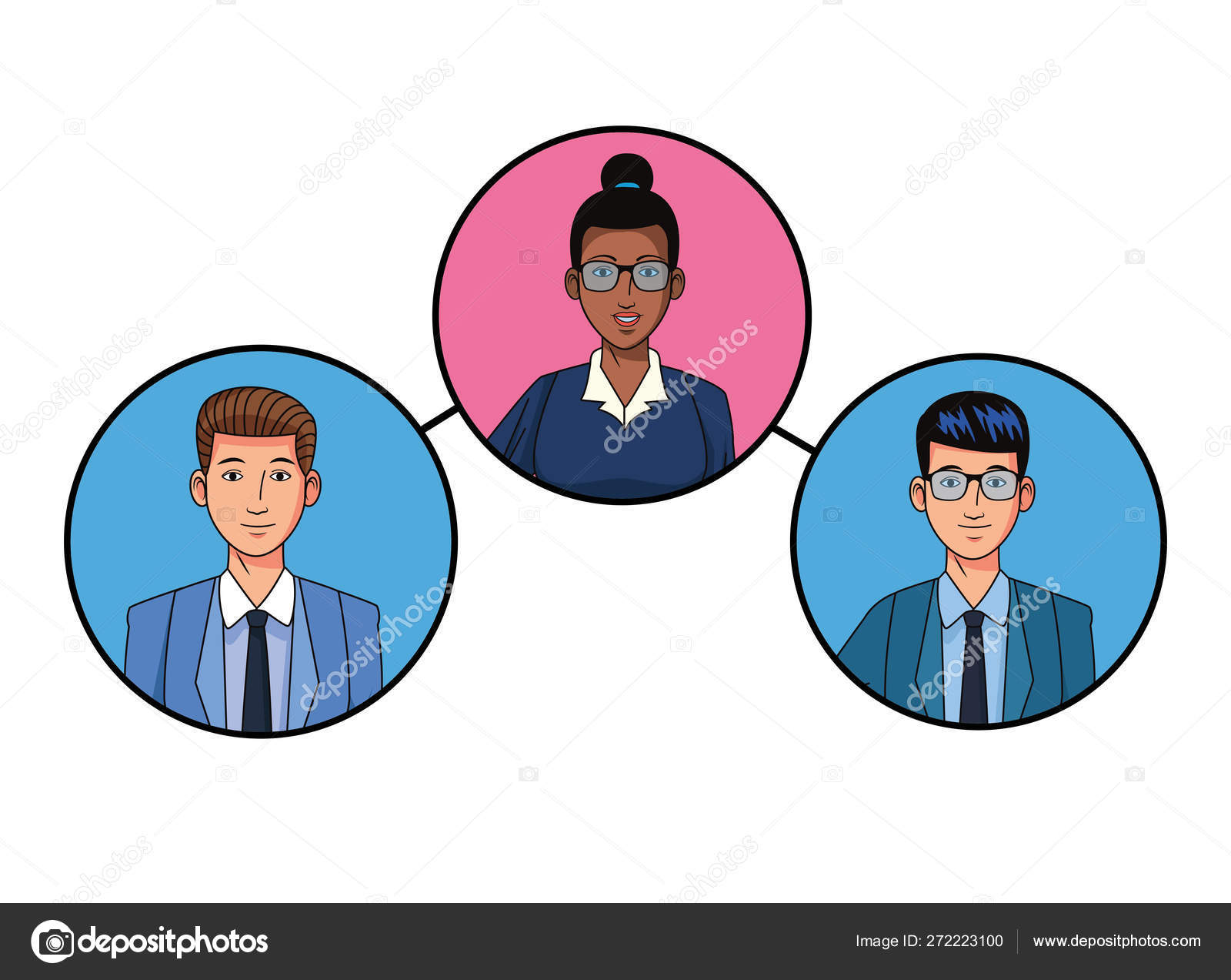 Group of business people avatar profile picture in round icon Stock Vector  Image by ©jemastock #272223100