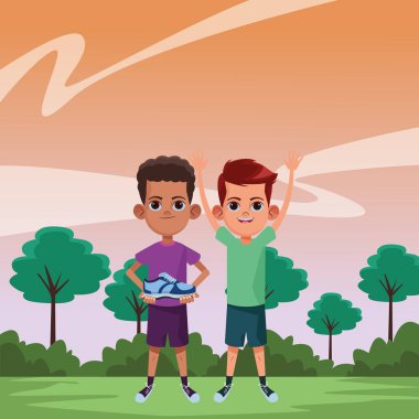 genç çocuklar avatar karton karakter