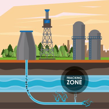 Fracking bölgesi ve petrol endüstrisi