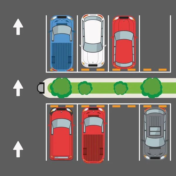 Parking zone TopView — Stockvector