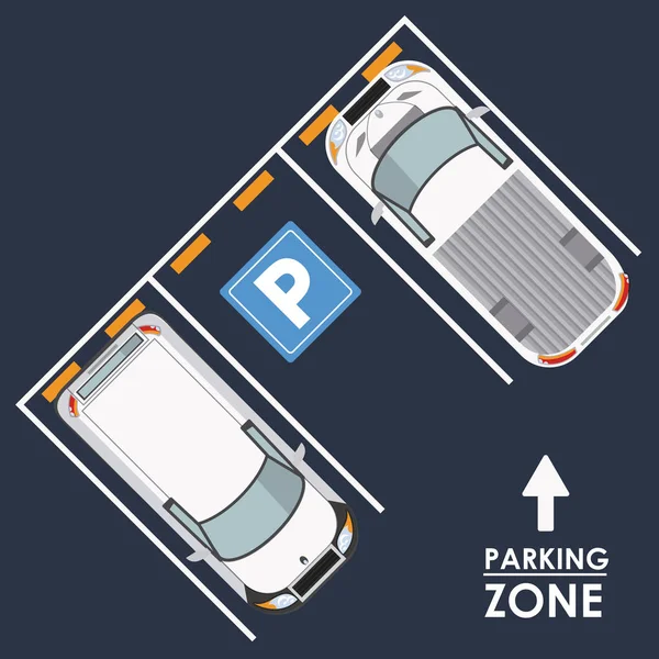 Parking zone TopView — Stockvector