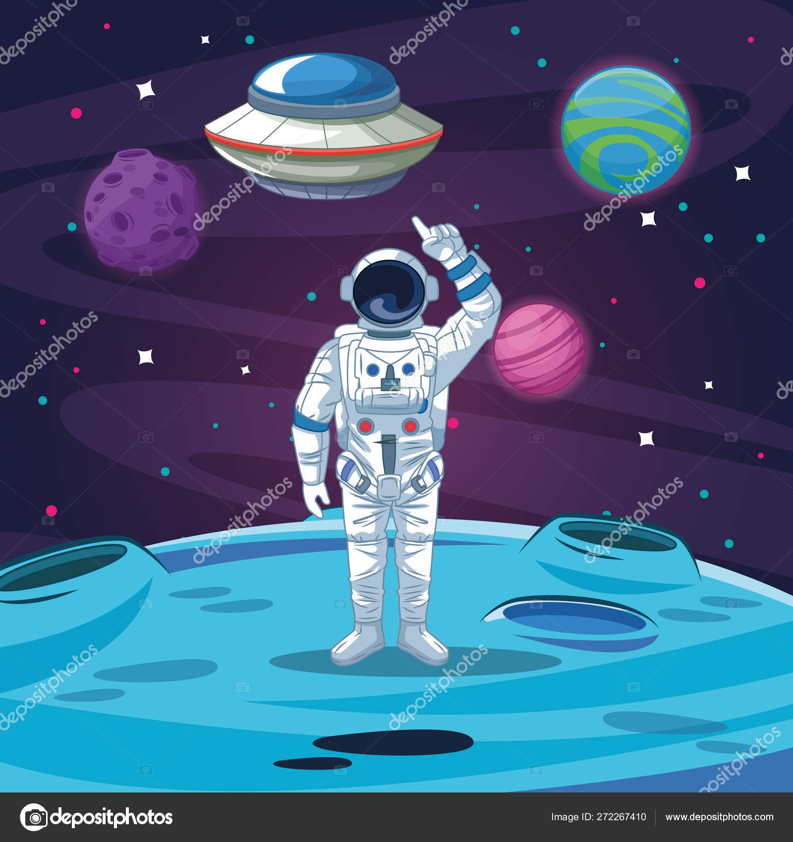 銀河漫画の宇宙飛行士 ストックベクター C Jemastock 銀河漫画の宇宙飛行士 ストックベクター C Jemastock