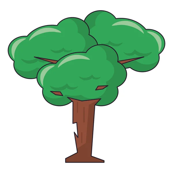 Jeu vidéo arbre dessin animé isolé symbole — Image vectorielle