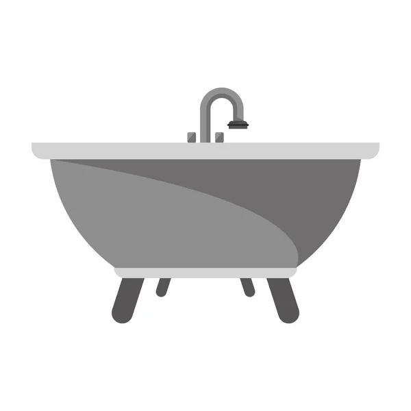 Salle de bain baignoire dessin animé isolé — Image vectorielle