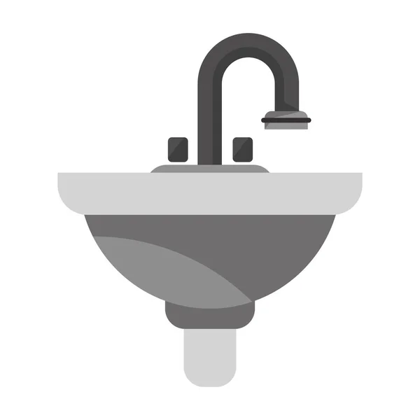 Bagno lavamani cartone animato isolato — Vettoriale Stock