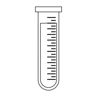 Siyah-beyaz izole kimya şişesi sembolü