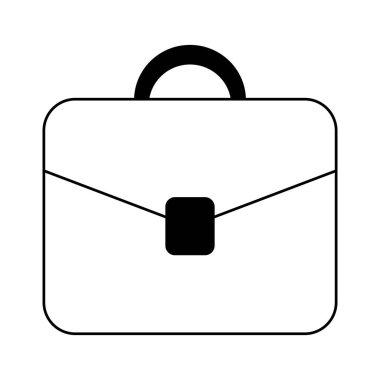 Siyah-beyaz izole iş evrak çantası sembolü