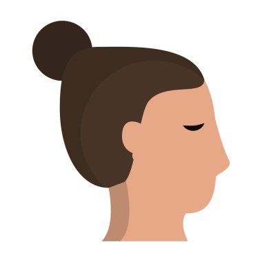 Kadın baş silueti.