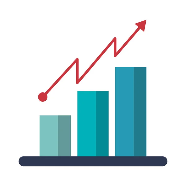 Gráfico de barras de dados isolado —  Vetores de Stock