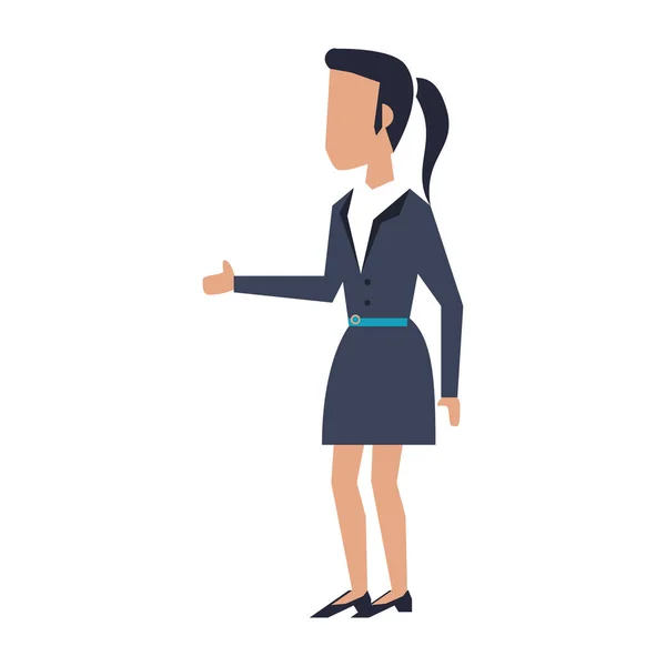Femme d'affaires exécutif avatar dessin animé — Image vectorielle
