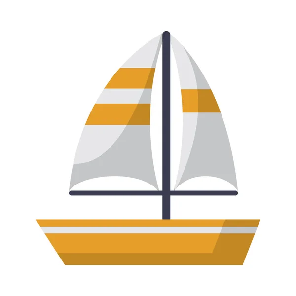 Sailboat ship symbol cartoon — Stock Vector