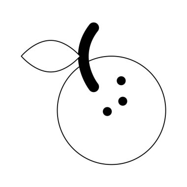 turuncu sitrik meyve izole siyah ve beyaz