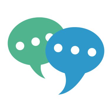 izole sohbet kabarcıklar sembolü