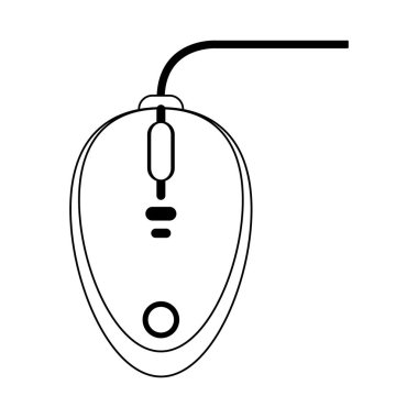 Bilgisayar fare technlogy cihaz siyah ve beyaz