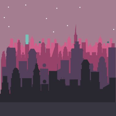 Gece manzarasında Cityscape