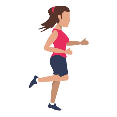 Fitness kadın sideview çalışan