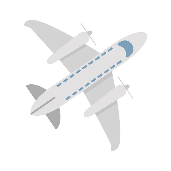 Vliegtuig Jet symbool TopView — Stockvector