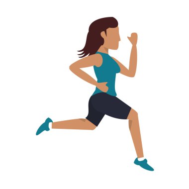 Fitness kadın sideview çalışan