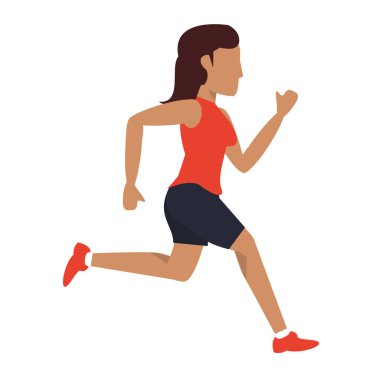Fitness kadın sideview çalışan