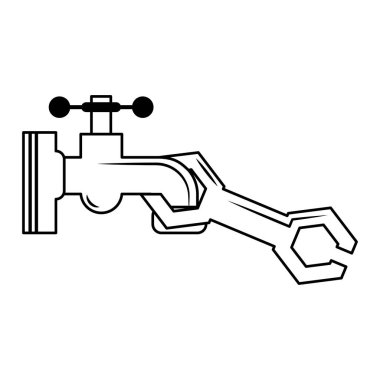 Mikroskop bilimsel aracı siyah beyaz izole